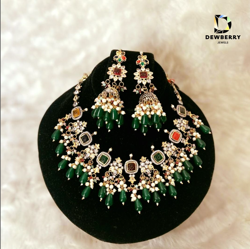 Navgraha necklace and earrings