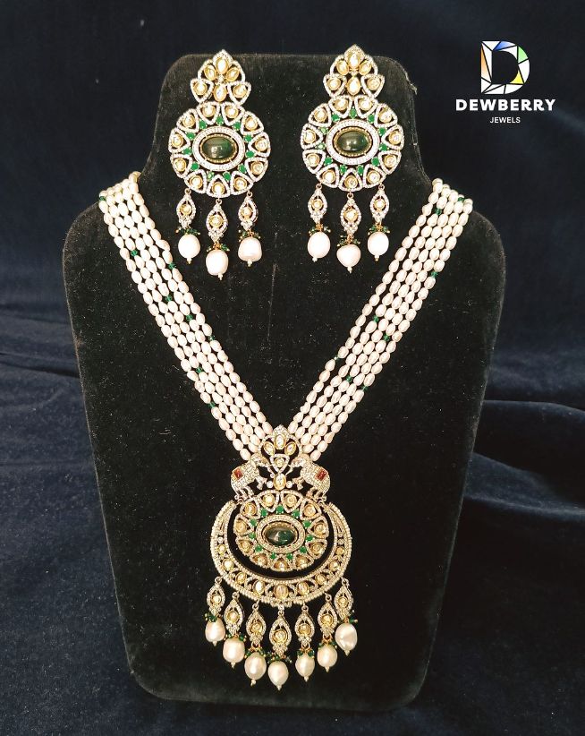 Green Polki set